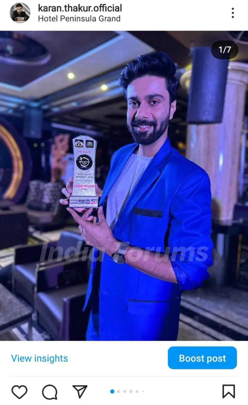 Blitz Glam award for best Acto