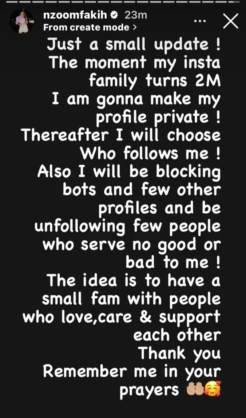 Anjum Fakhi decides to make her account Private after her  first Umrah 