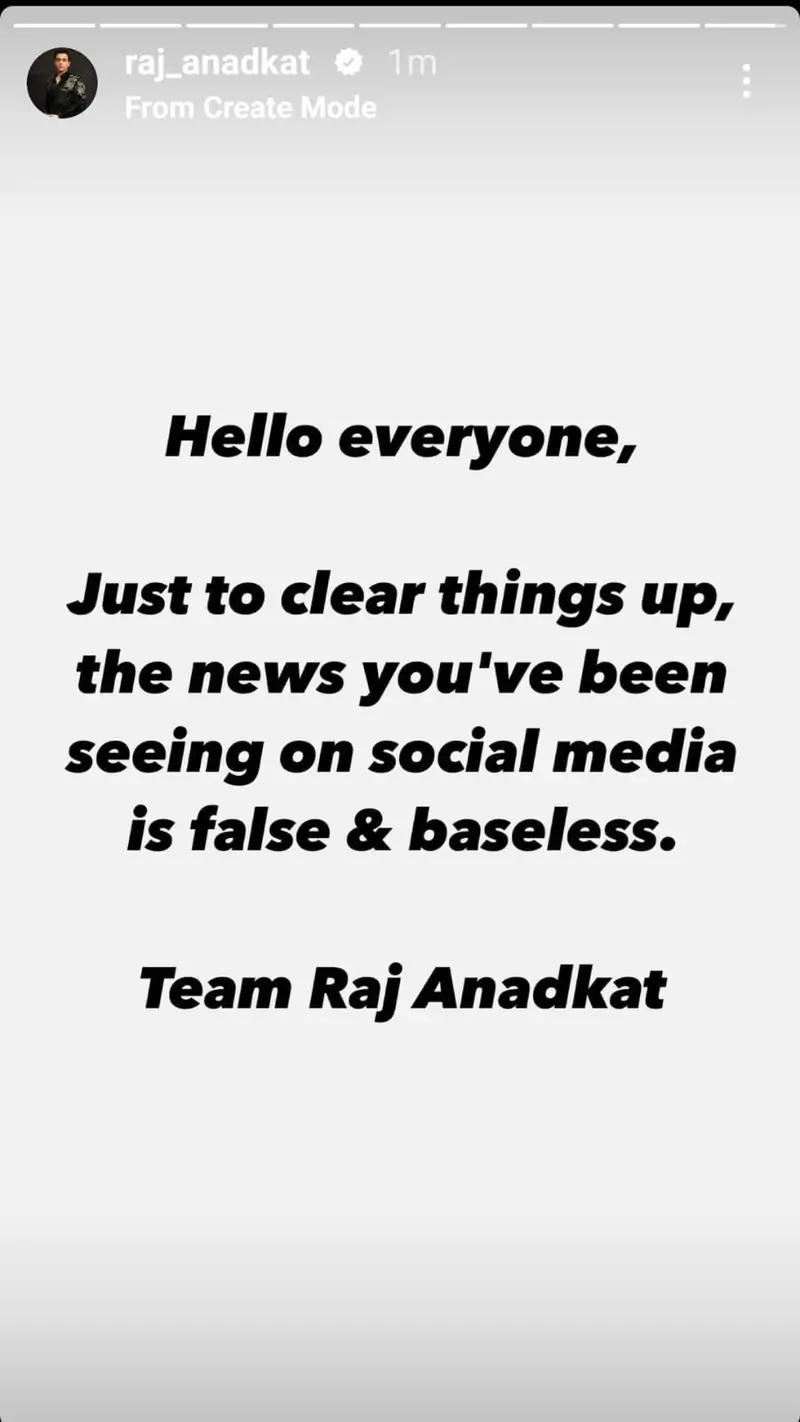 After Munmun Dutta, Raj Anadkat reacts to the news