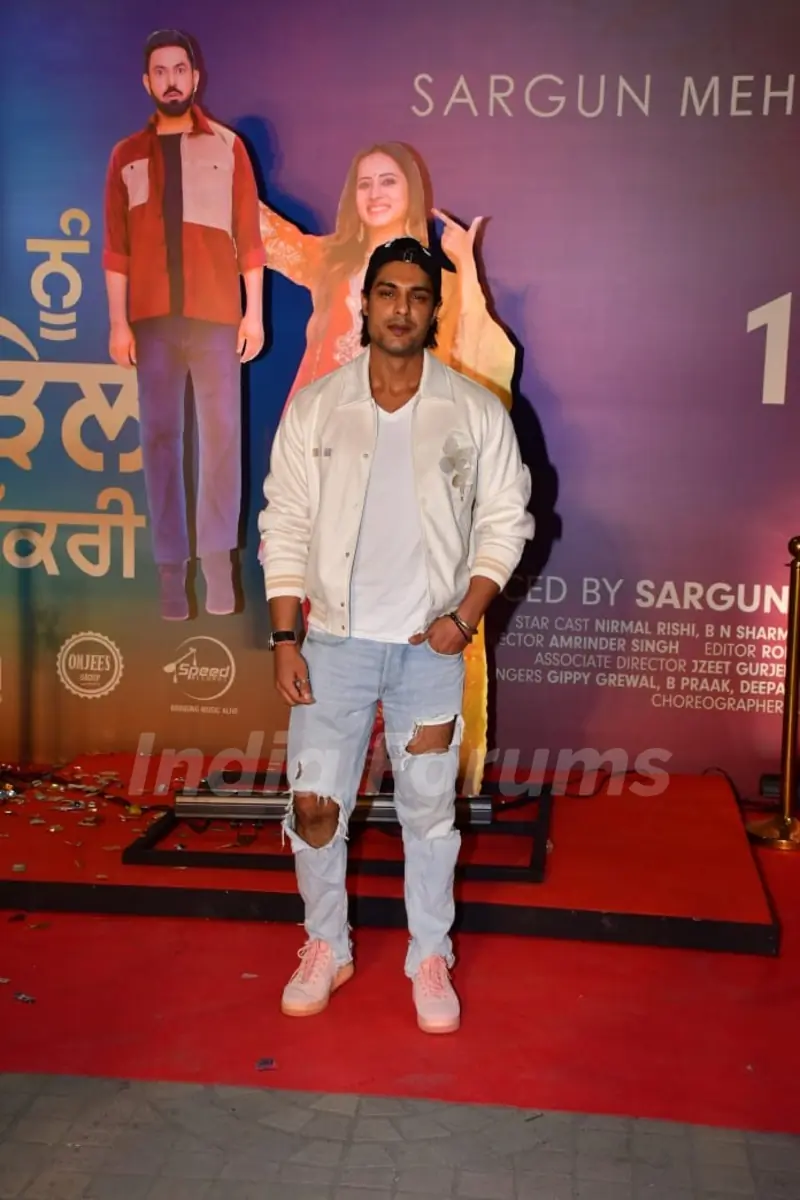 Ankit Gupta snapped at the screening of Jatt nu chudail takri