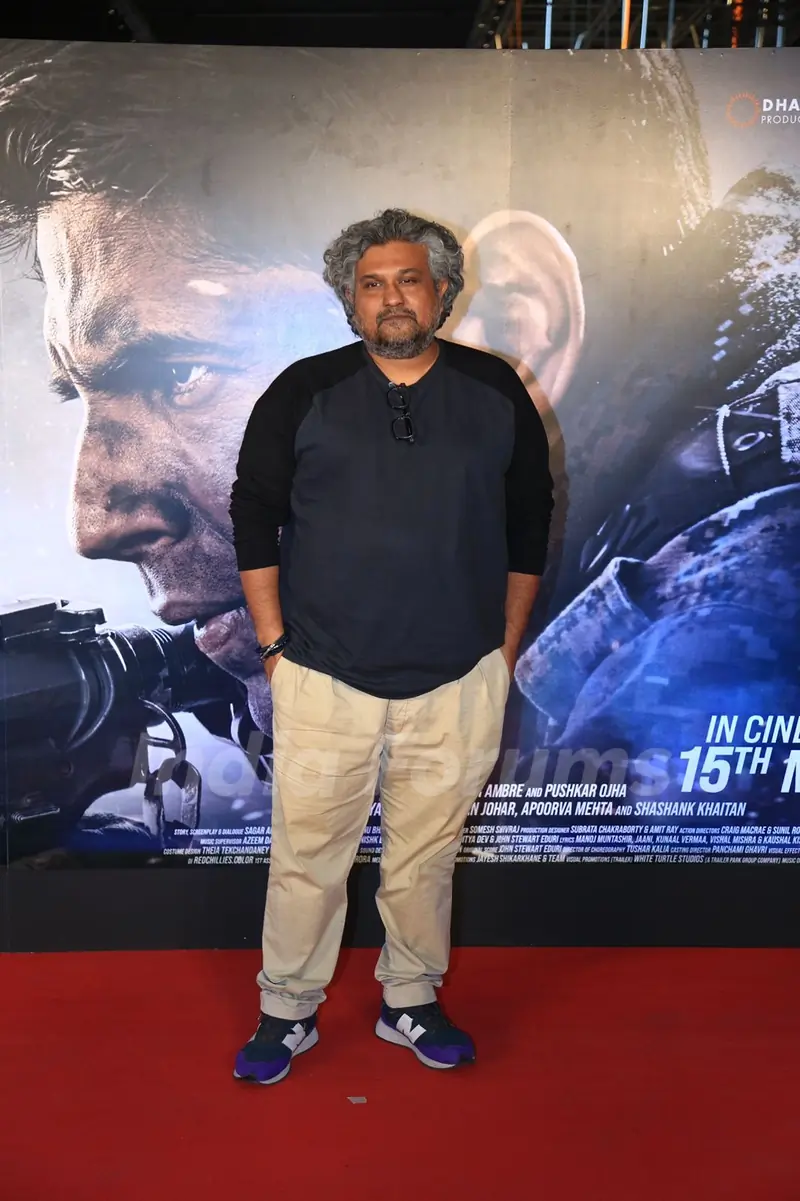 Vasan Bala snapped on the premiere of Yodha