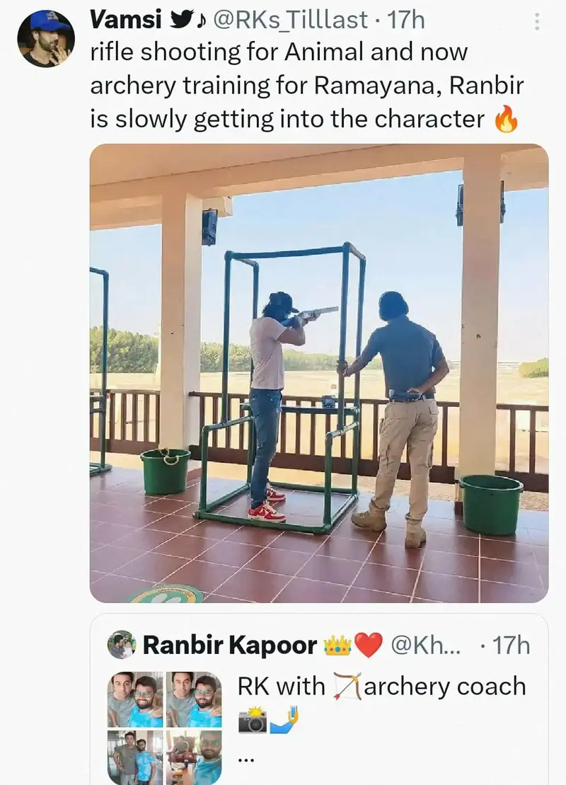 Ranbir learning Archery