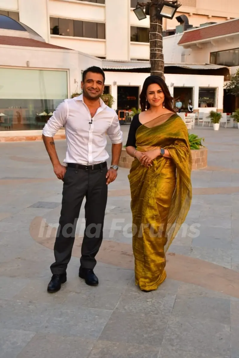 Divyanka Tripathi and Eijaz Khan snapped for their upcoming show Adrishyam: The Invisible Heroes