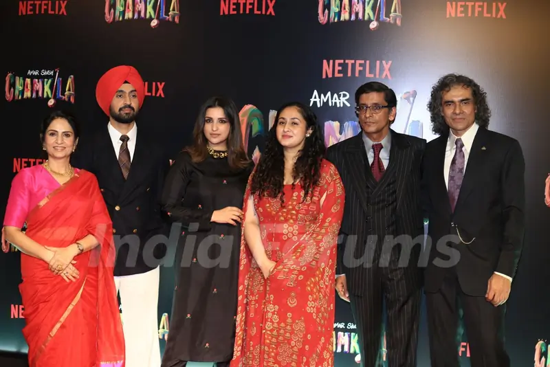 Imtiaz Ali, Parineeti Chopra and Diljit Dosanjh grace the Screening of Amar Singh Chamkila