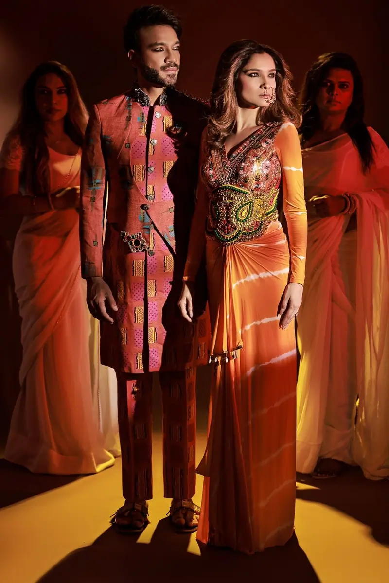 Ankita Lokhande & Vicky Jain illuminate Rohit Verma's 'Indradhanush' collection