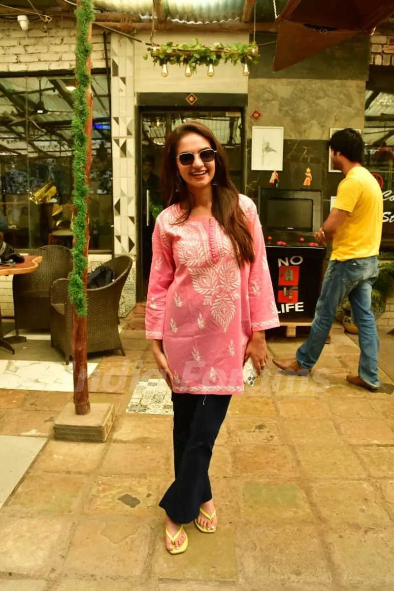 Anushka Sen snapped in the city 