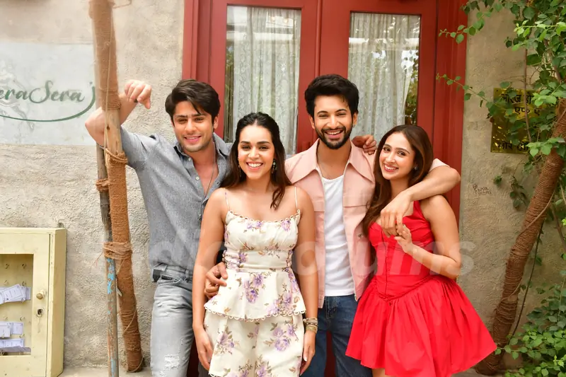 Rohit Saraf, Pashmina Roshan, Jibraan Khan and Naila Grrewal snapped promoting upcoming film Ishq Vishk Rebound