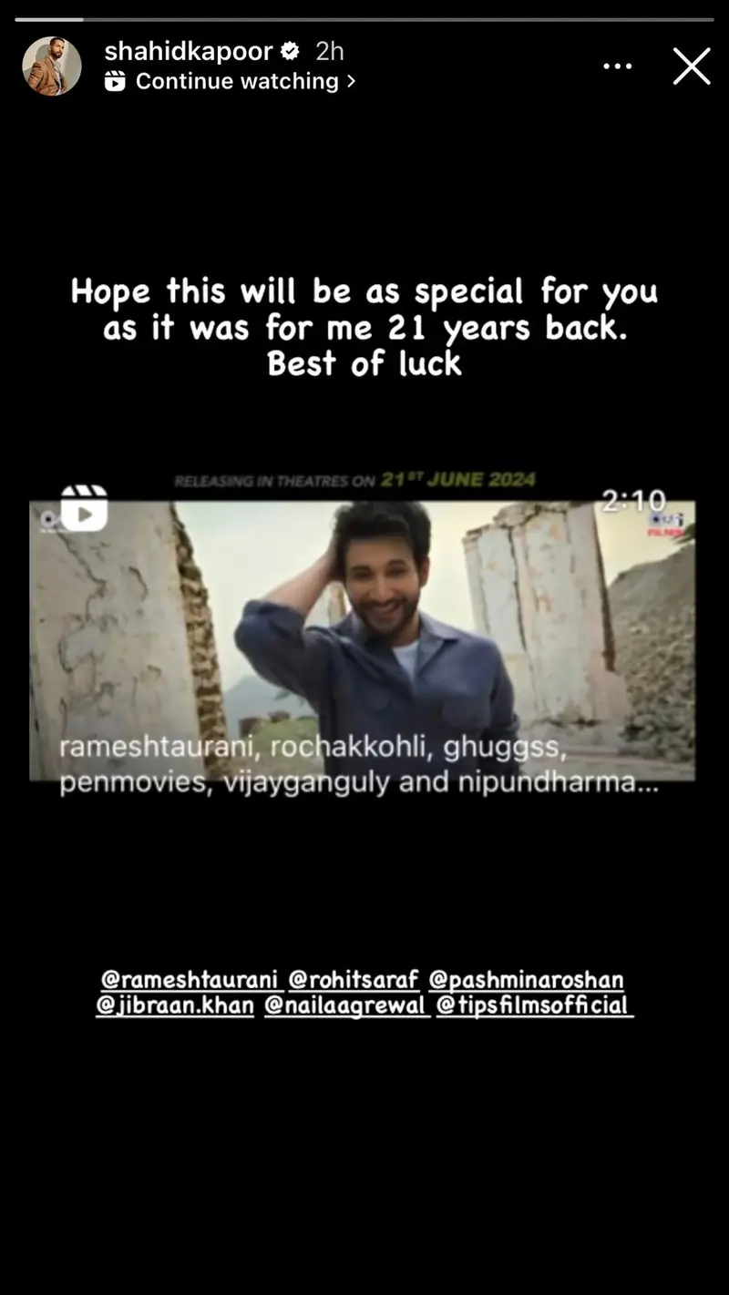 Shahid Kapoor pens nostalgic wishe as "Ishq Vishk Rebound"