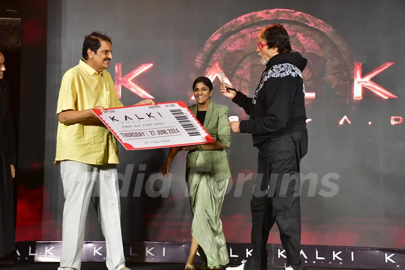 C Aswini Dutt and Rana Daggubati  snapped at the Kalki 2898 Ad Event