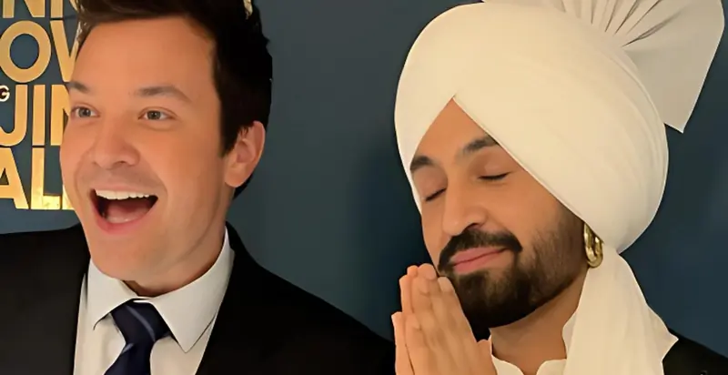Jimmy Fallon and Diljit Dosanjh