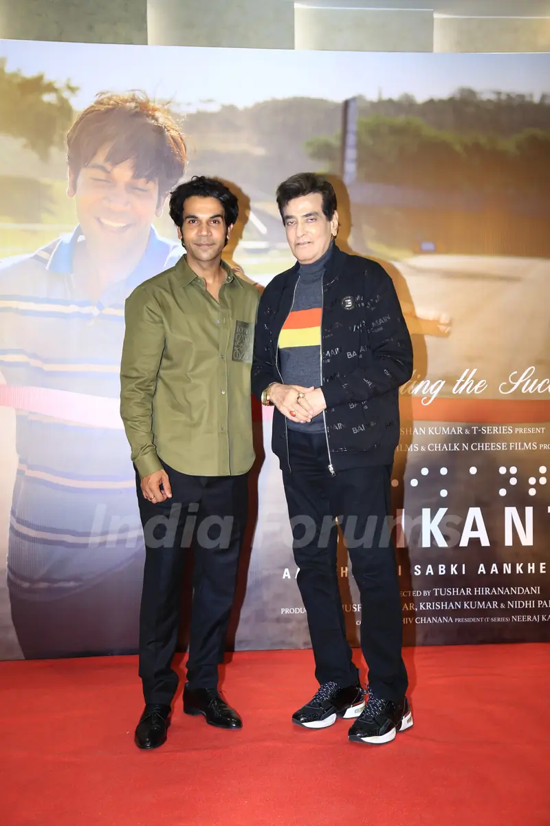 Jeetendra and Rajkummar Rao snapped at the success party of Srikanth