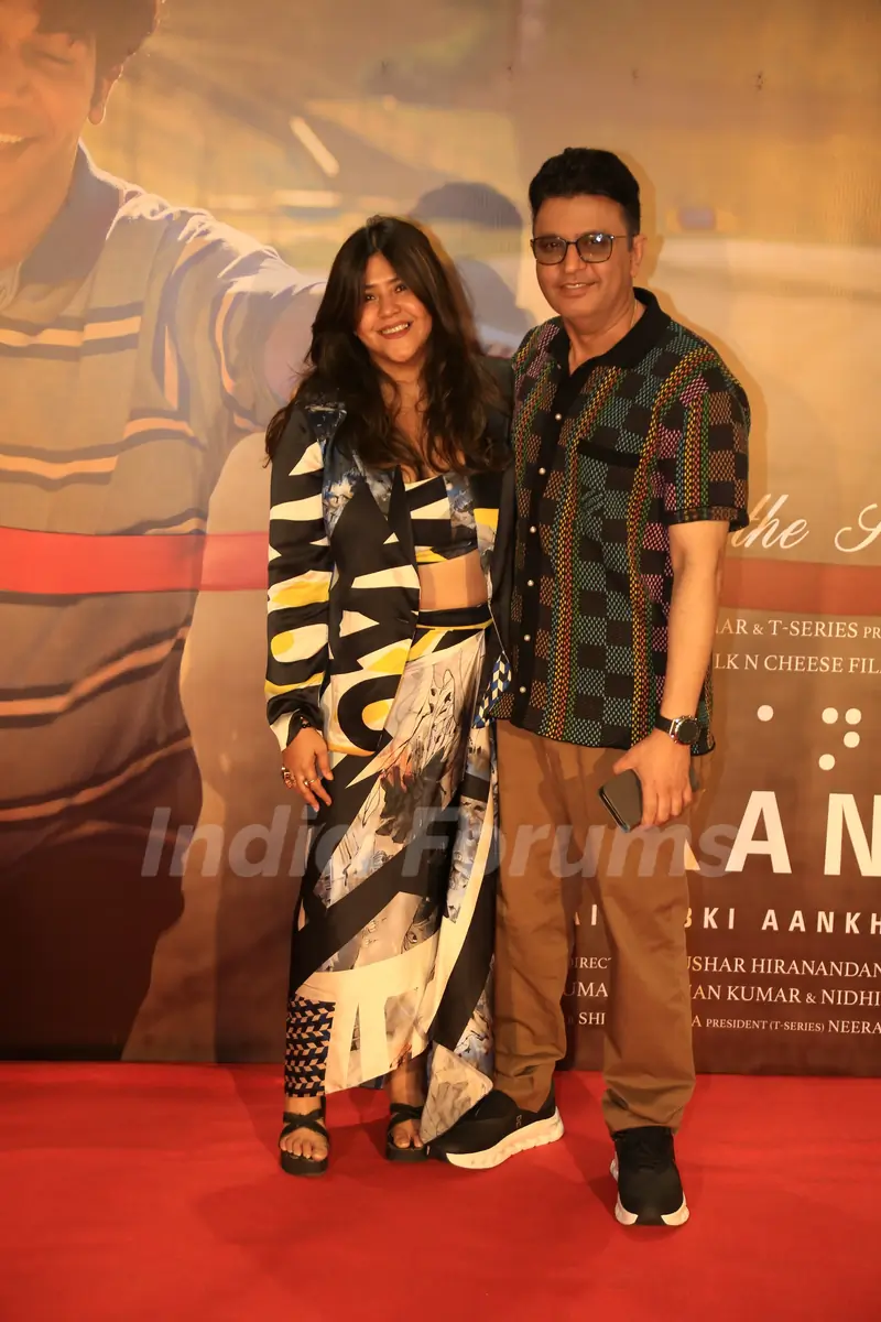 Ektaa Kapoor and Bhushan Kumar snapped at the success party of Srikanth