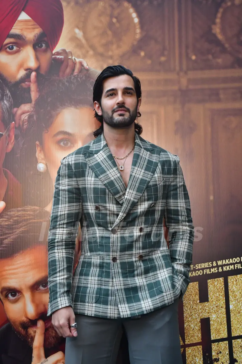 Aditya Seal snapped at ‘Hauli Hauli’ song launch from Khel Khel Mein