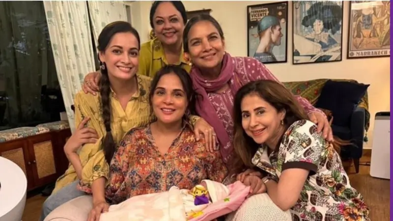 Richa Chadha with Shabana Azmi, Dia Mirza, Urmila Matondkar, and Tanvi Azmi