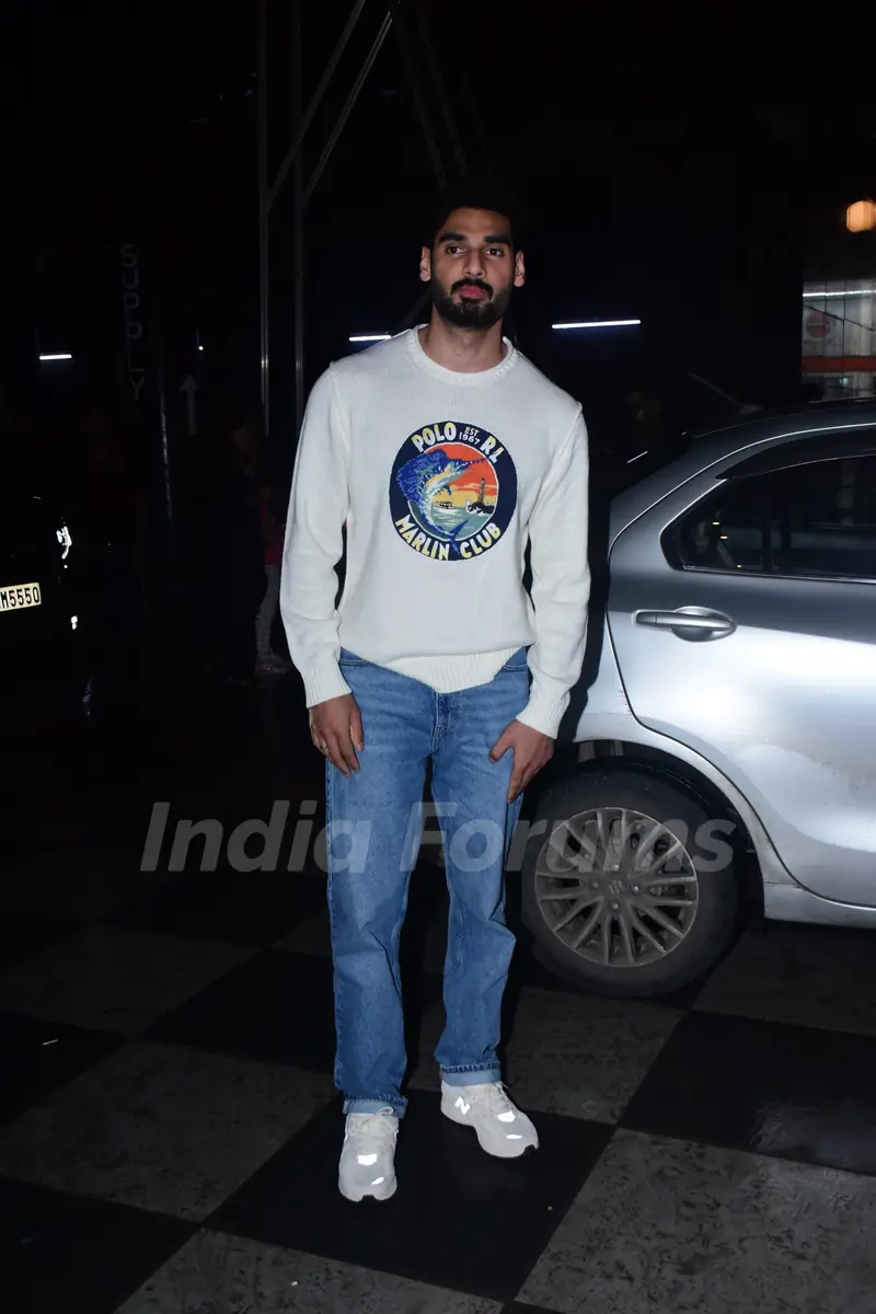Ahan Shetty snapped at an event in Mumbai