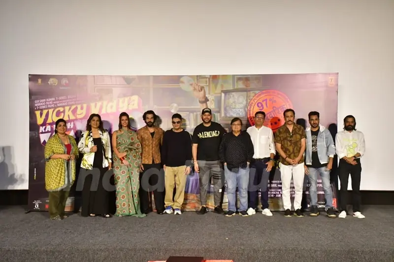 Archana Puran Singh, Rajkummar Rao and Triptii Dimri snapped at the trailer launch of Vicky Vidya Ka Woh Wala Video