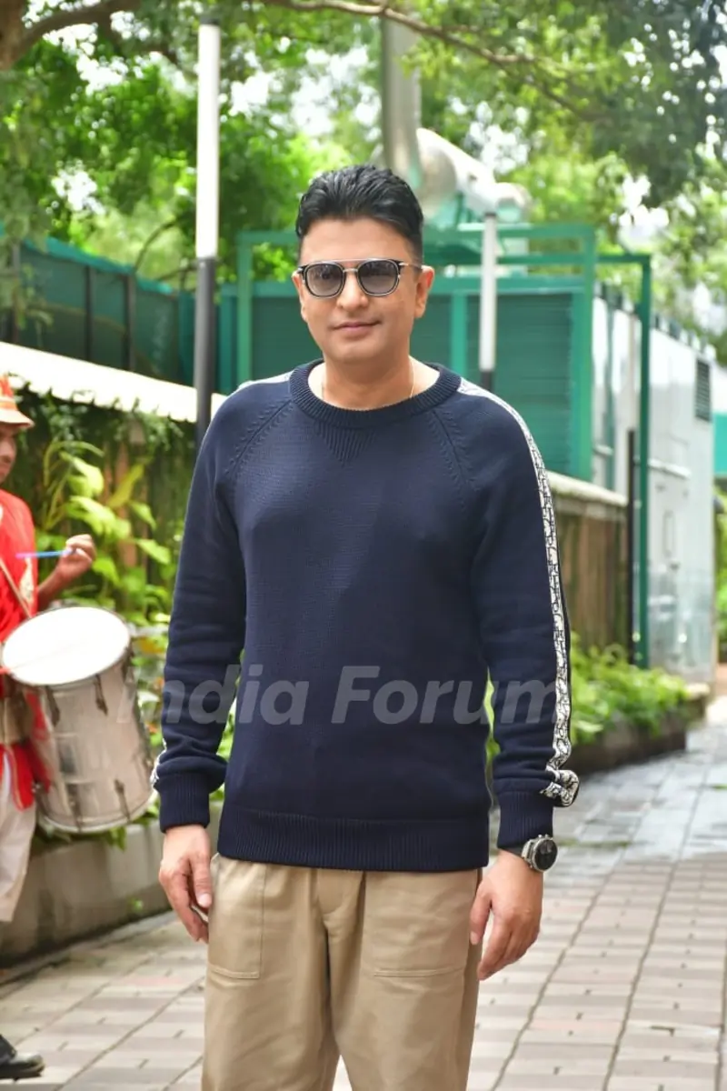 Bhushan Kumar snapped at the trailer launch of Vicky Vidya Ka Woh Wala Video