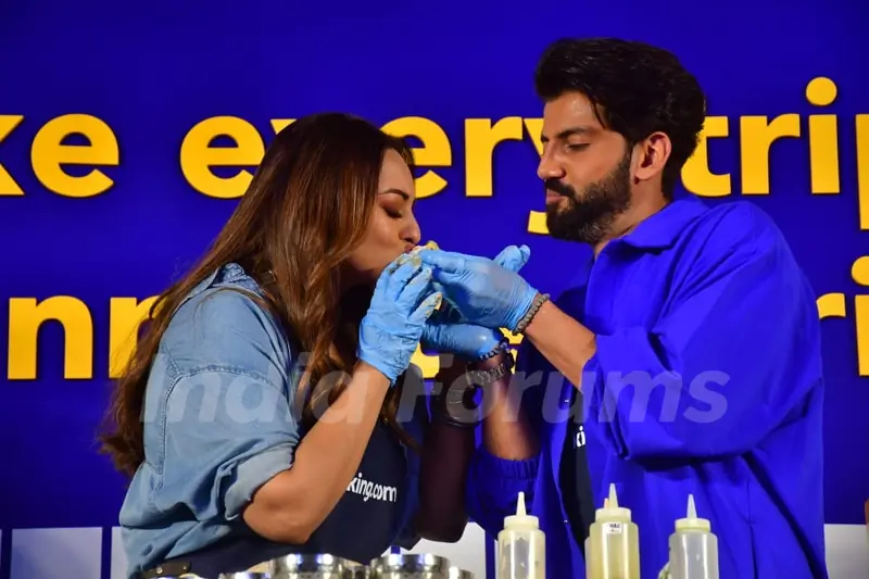Sonakshi Sinha and Zaheer Iqbal snapped at an event by Booking.com