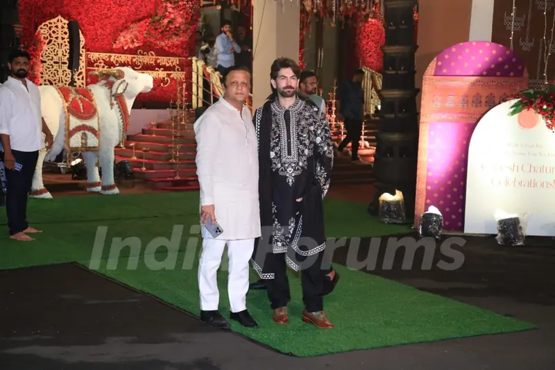Neil Nitin Mukesh snapped at CM’s residence for Ganpati Darshan