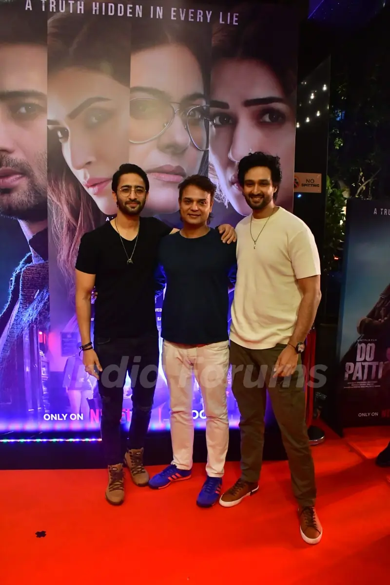 Sourabh Raaj Jain, Shaheer Sheikh and Siddharth Kumar Tewary grace the screening of 'Do Patti'
