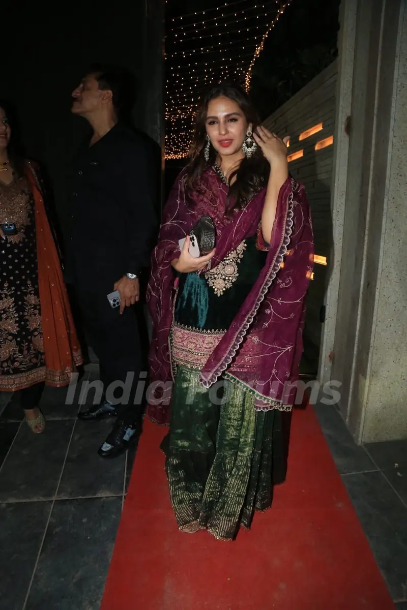 Huma Qureshi snapped at diwali event