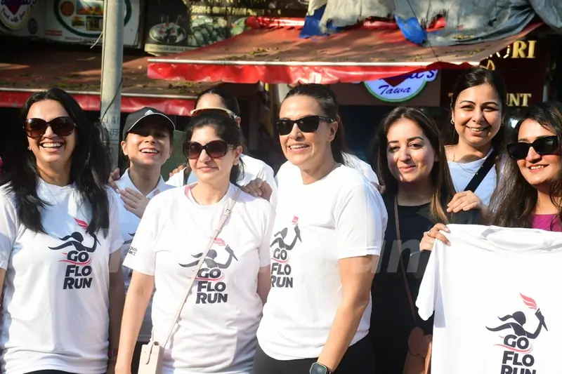 Neha Dhupia snapped at the 'Go Flo Run' event