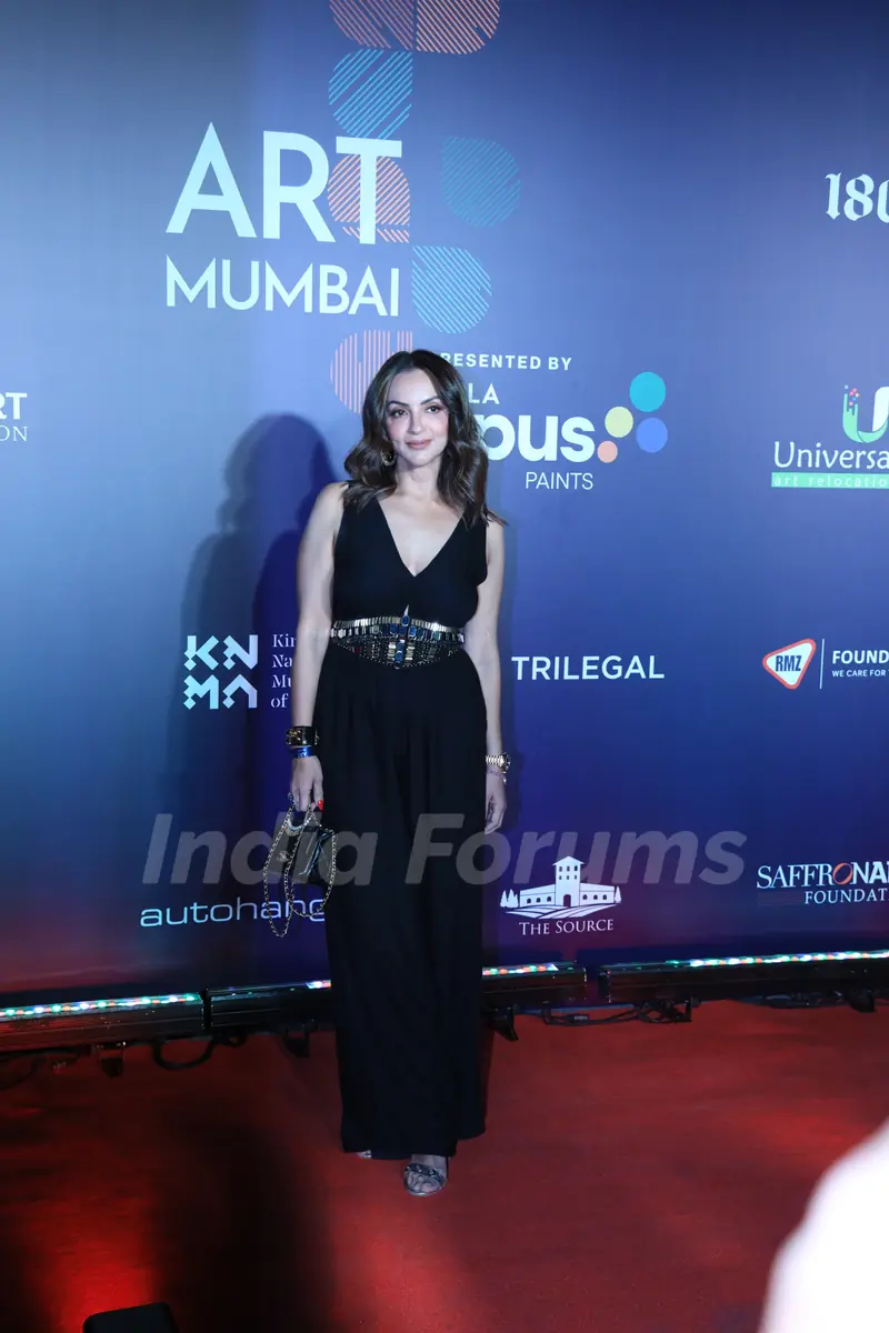 Seema Sajdeh snapped attending an art event