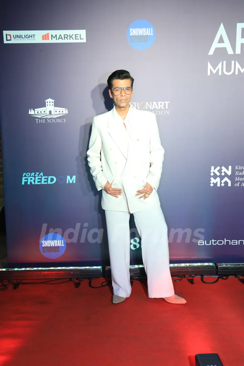 Karan Johar snapped attending an art event