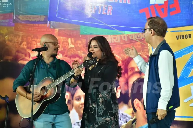 Vidhu Vinod Chopra, Shreya Ghoshal and Shantanu Moitra snapped at their song launch ‘Chal Zero Pe Chalte Hain’ from Zero Se Restart