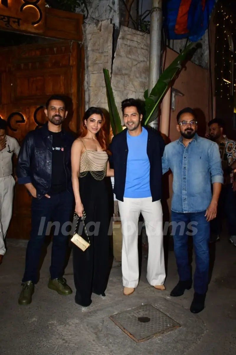 Krishna DK, Varun Dhawan, Samantha Ruth Prabhu and Raj Nidimoru grace the success party of 'Citadel: Honey Bunny'