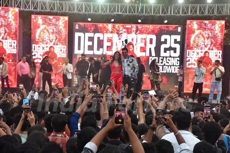 Varun Dhawan and Wamiqa Gabbi grace the trailer launch of Baby John