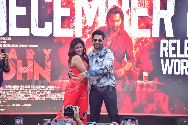 Varun Dhawan and Wamiqa Gabbi grace the trailer launch of Baby John