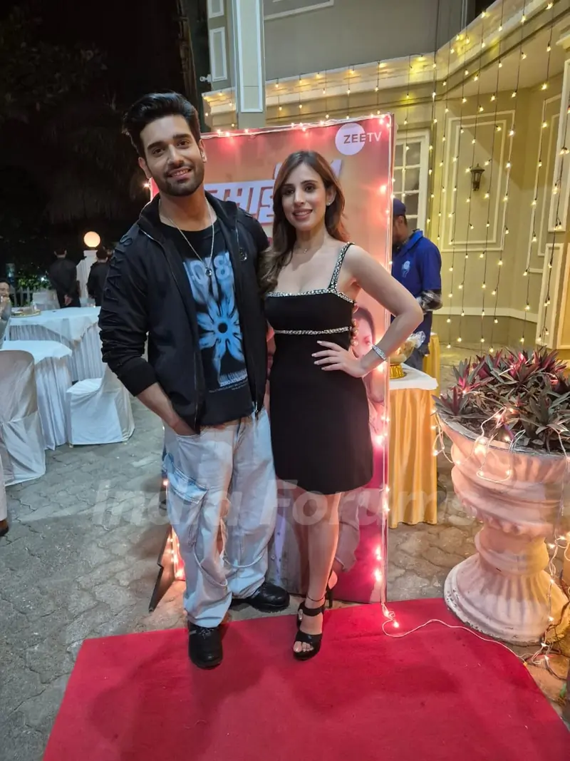 Simran Kaur and Abhishek Malik snapped at the show launch of Jamai No. 1