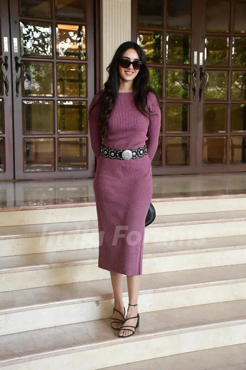 Simrat Kaur snapped promoting their upcoming film 'Vanvaas'