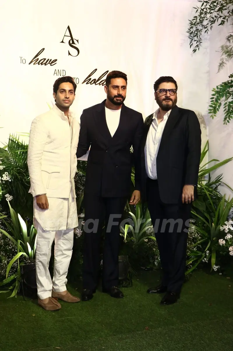 Abhishek Bachchan, Goldie Behl and Agastya Nanda attend Aaliyah Kashyap’s wedding ceremony