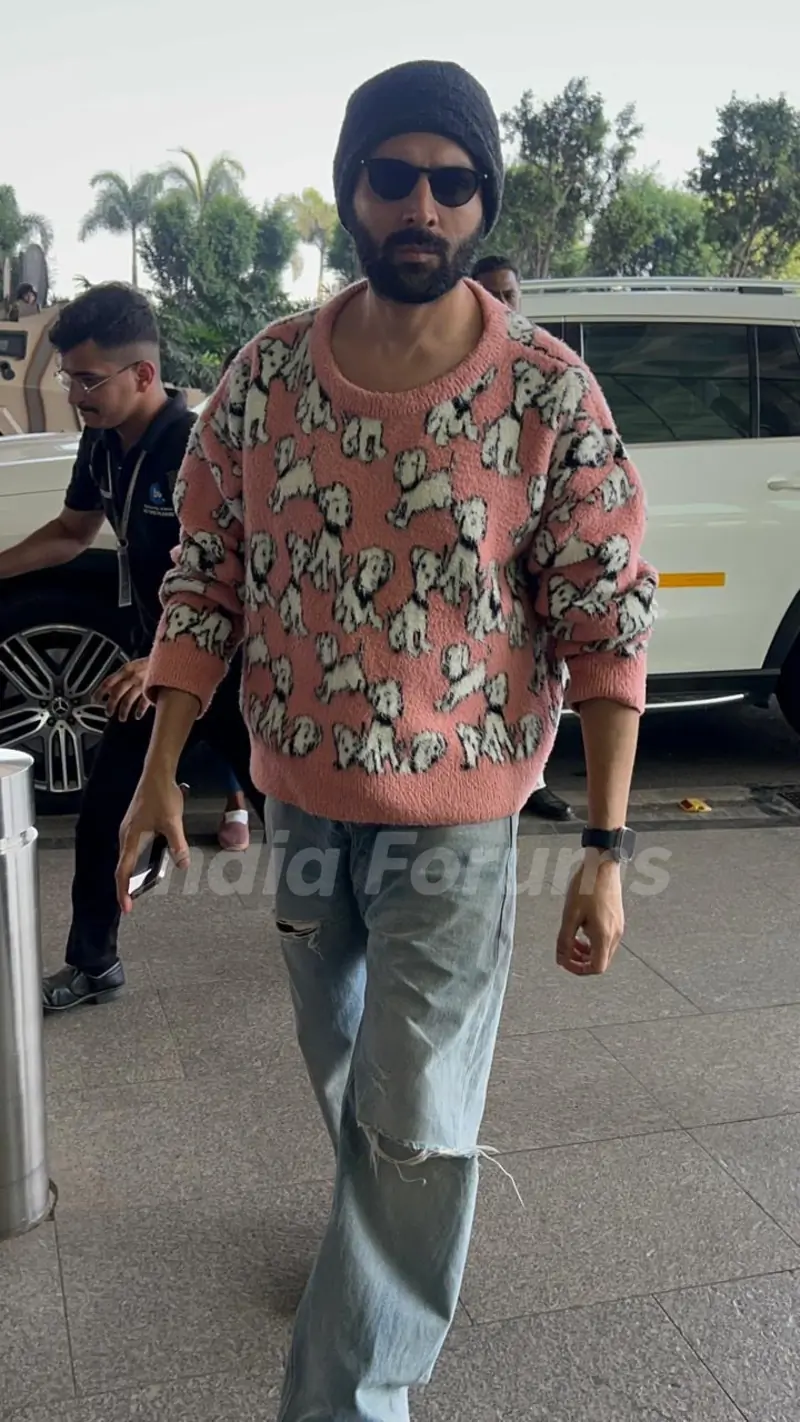 Kartik Aaryan snapped at the airport