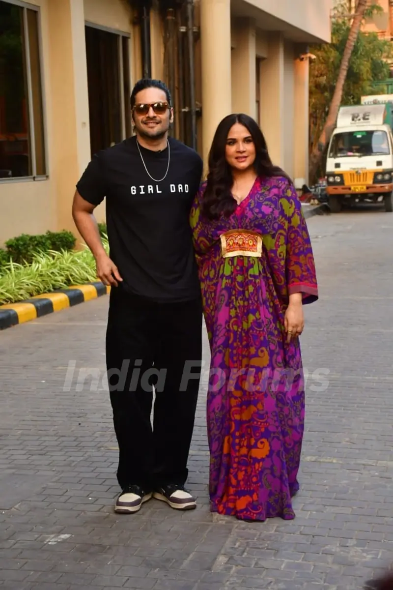 Richa Chadha and Ali Fazal snapped promoting their upcoming film 'Girls Will Be Girls'