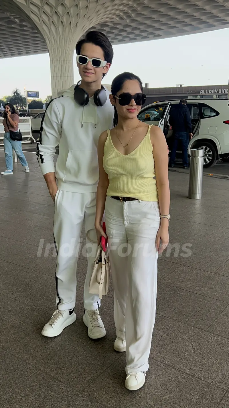 Jannat Zubair Rahmani and Ayaan Zubair Rahmani snapped at the airport