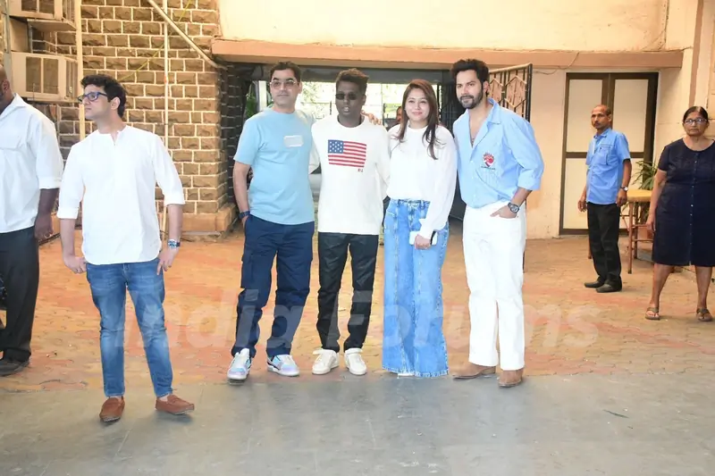 Varun Dhawan and Atlee Kumar snapped promoting Baby John at St Andrew School