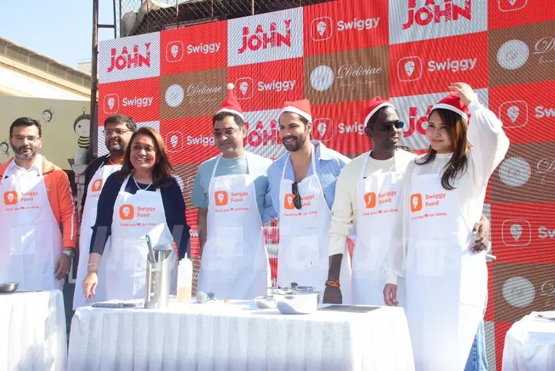 Varun Dhawan and Atlee Kumar snapped promoting Baby John at St Andrew School