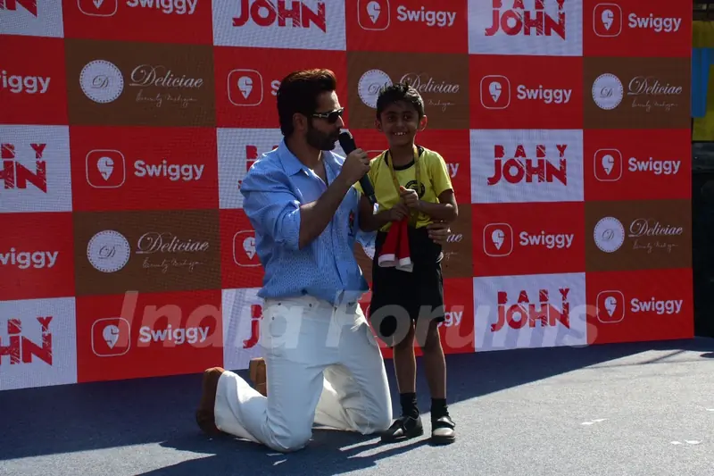 Varun Dhawan snapped promoting Baby John at St Andrew School