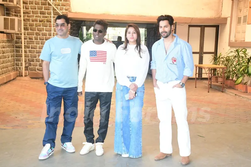 Varun Dhawan and Atlee Kumar snapped promoting Baby John at St Andrew School