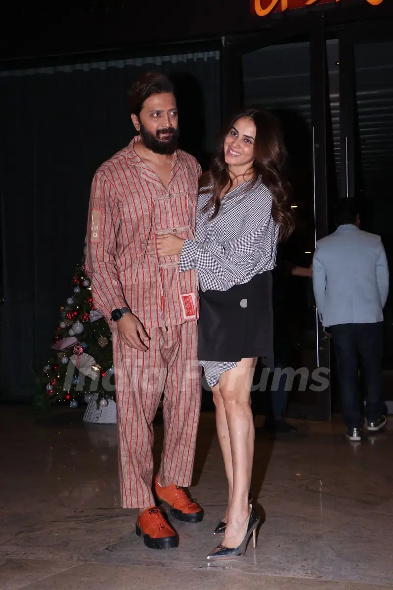 Genelia Deshmukh and Riteish Deshmukh snapped in Bandra