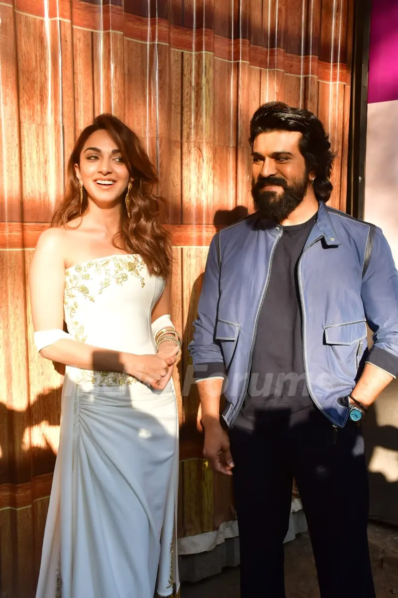 Ram Charan and Kiara Advani snapped promoting their upcoming movie 'Game Changer' on the sets of Bigg Boss 18