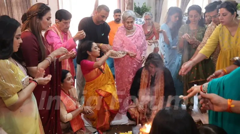 Rajan Shahi seek blessings with a sacred havan on the sets of Anupamaa