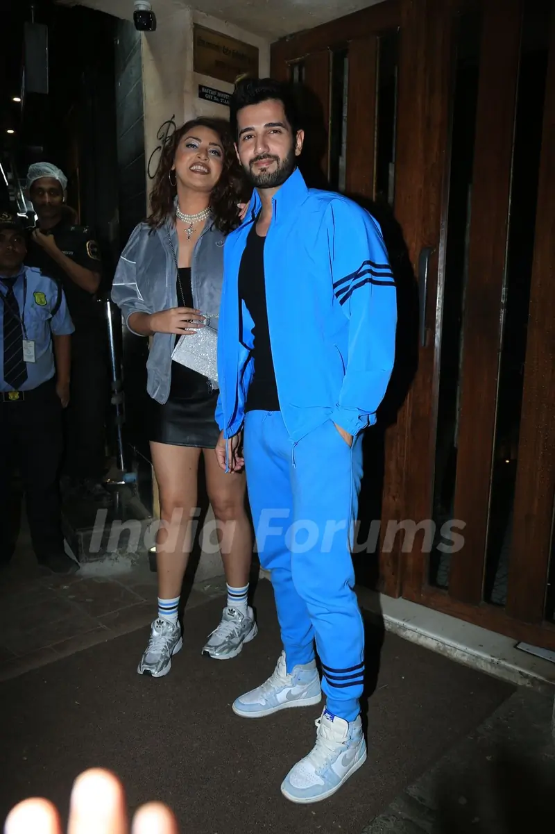 Aditya Seal and Anushka Ranjan snapped at Anusha Dandekar’s birthday bash at Bastian