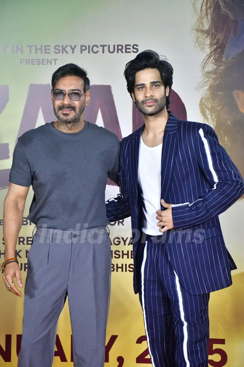 Ajay Devgn and Aaman Devgan grace the premiere of Azaad