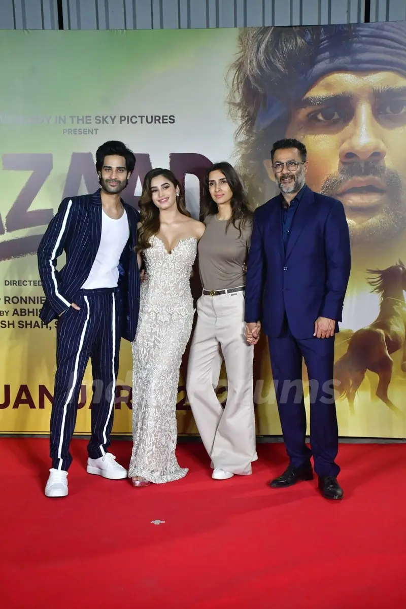 Abhishek Kapoor, Pragya Yadav, Rasha Thadani and Aaman Devgan grace the premiere of Azaad