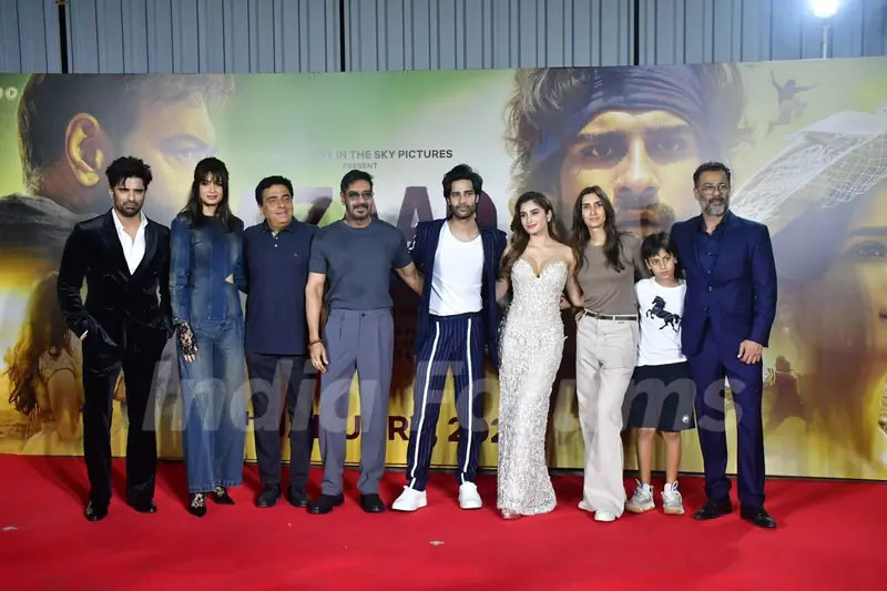 Ajay Devgn, Mohit Malik, Abhishek Kapoor, Diana Penty, Rasha Thadani and Aaman Devgan grace the premiere of Azaad