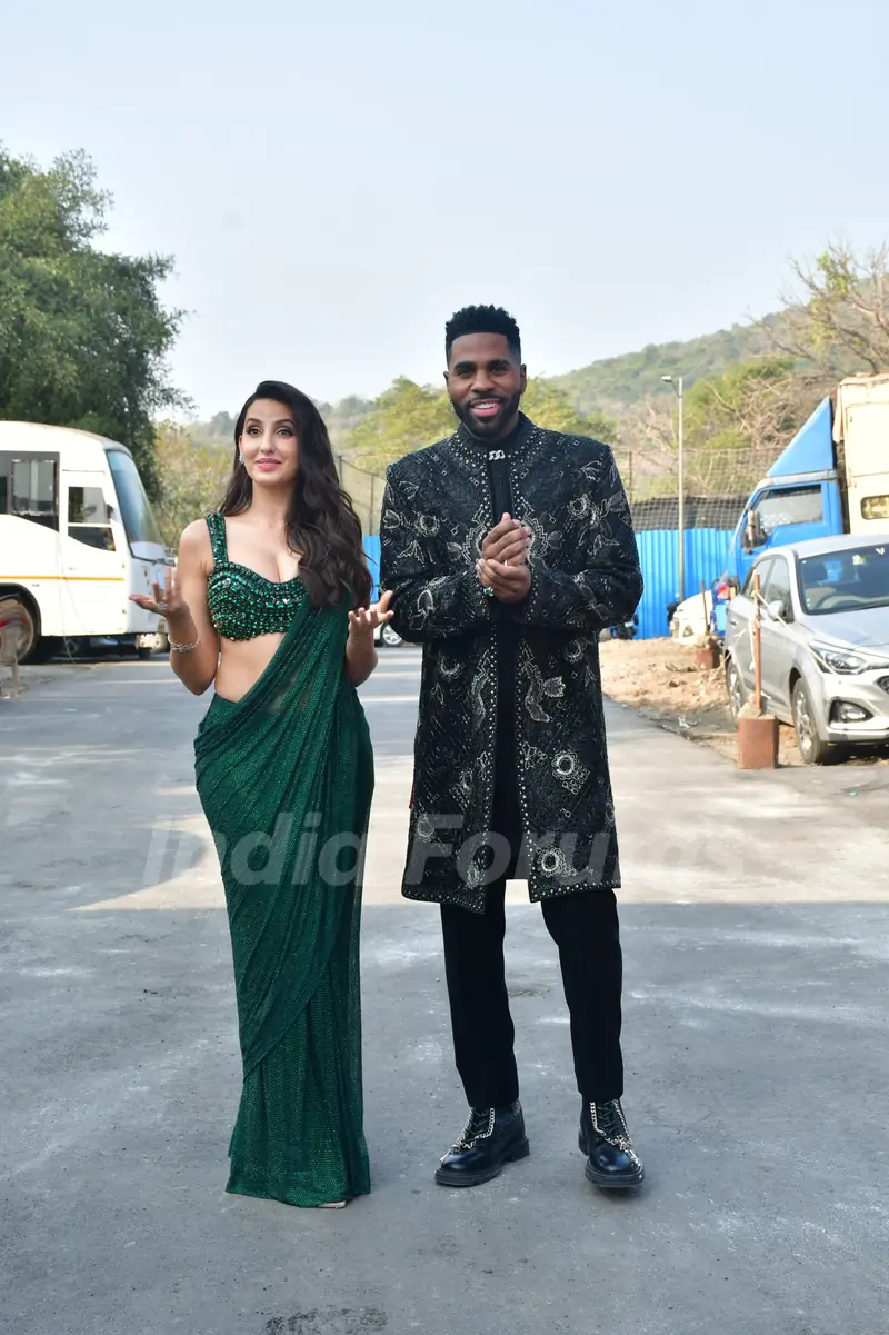 Nora Fatehi and Jason Derulo snapped on the sets of India’s Best Dancer vs Super Dancer